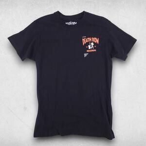 Death Row Records T-shirt M Black Graphic Print Short Sleeve Hip Hop Streetwear
